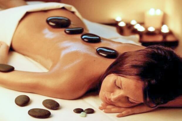 soothing hot stone massage